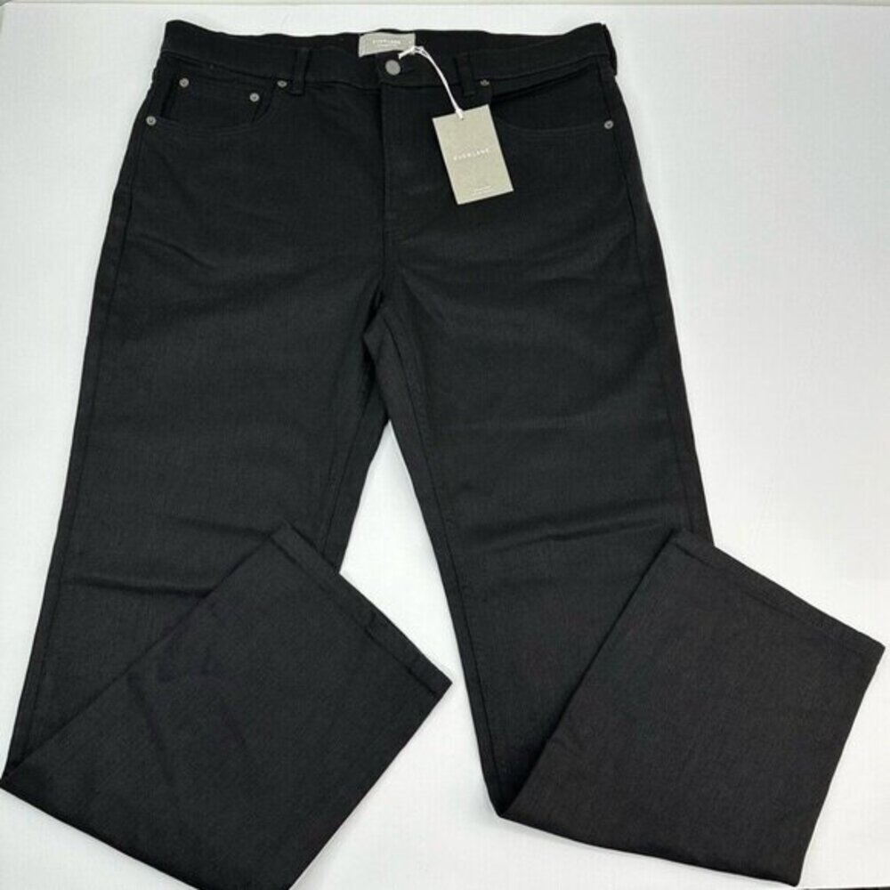 Everlane Mens‎ Performance Slim Fit Jeans Uniform Black Straight Denim New
